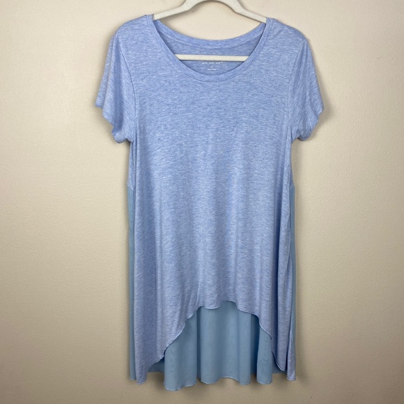 Soft Surroundings Tops - Soft Surroundings Hi-Low Short Sleeve Chiffon Back Tunic - Size Small